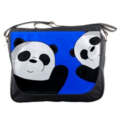 Cute Pandas Messenger Bags by Valentinaart