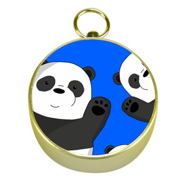 Cute pandas Gold Compasses