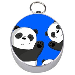 Cute Pandas Silver Compasses by Valentinaart