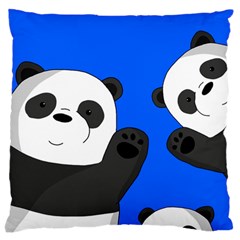 Cute Pandas Standard Flano Cushion Case (one Side) by Valentinaart