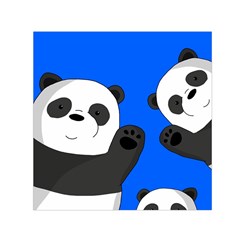 Cute Pandas Small Satin Scarf (square)