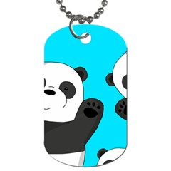 Cute Pandas Dog Tag (one Side) by Valentinaart