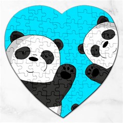 Cute pandas Jigsaw Puzzle (Heart)