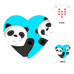 Cute pandas Playing Cards (Heart) 