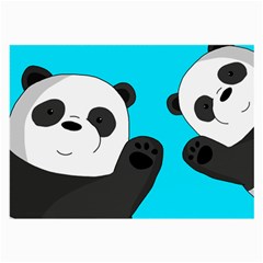 Cute pandas Large Glasses Cloth