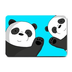 Cute Pandas Small Doormat  by Valentinaart