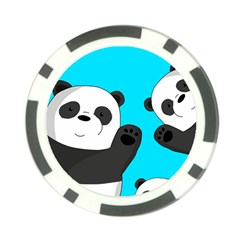 Cute Pandas Poker Chip Card Guard by Valentinaart