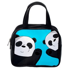 Cute Pandas Classic Handbags (one Side) by Valentinaart