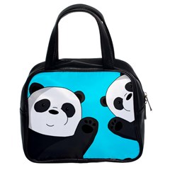 Cute pandas Classic Handbags (2 Sides)