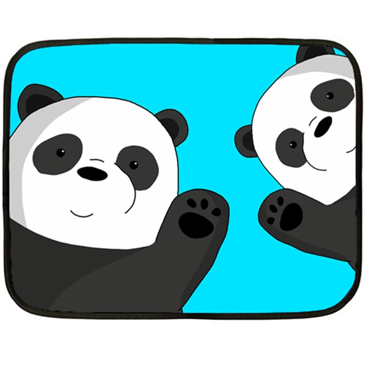 Cute pandas Fleece Blanket (Mini)