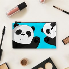 Cute Pandas Cosmetic Bag (small)  by Valentinaart