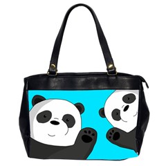 Cute Pandas Office Handbags (2 Sides)  by Valentinaart