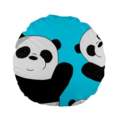 Cute pandas Standard 15  Premium Round Cushions