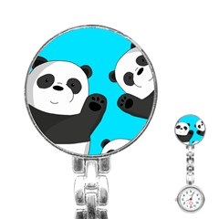 Cute pandas Stainless Steel Nurses Watch