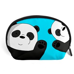 Cute Pandas Accessory Pouches (large)  by Valentinaart