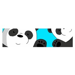 Cute pandas Satin Scarf (Oblong)