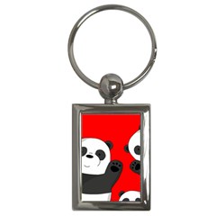 Cute Pandas Key Chains (rectangle)  by Valentinaart