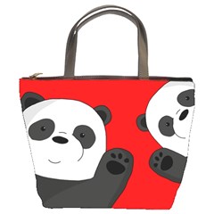 Cute Pandas Bucket Bags by Valentinaart