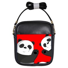 Cute Pandas Girls Sling Bags by Valentinaart