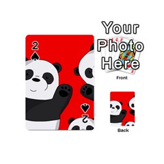 Cute Pandas Playing Cards 54 (mini)  by Valentinaart