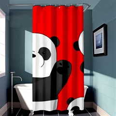 Cute Pandas Shower Curtain 36  X 72  (stall)  by Valentinaart