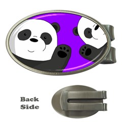 Cute Pandas Money Clips (oval)  by Valentinaart