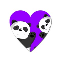 Cute Pandas Heart Magnet by Valentinaart