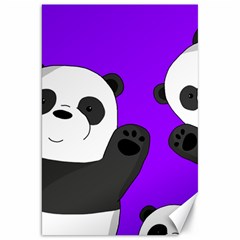 Cute Pandas Canvas 20  X 30   by Valentinaart