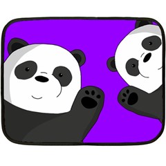 Cute Pandas Fleece Blanket (mini) by Valentinaart