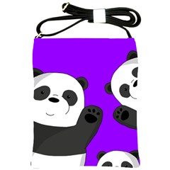 Cute Pandas Shoulder Sling Bags by Valentinaart