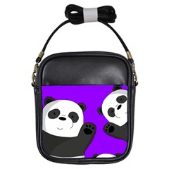 Cute Pandas Girls Sling Bags by Valentinaart