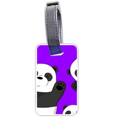 Cute Pandas Luggage Tags (one Side)  by Valentinaart