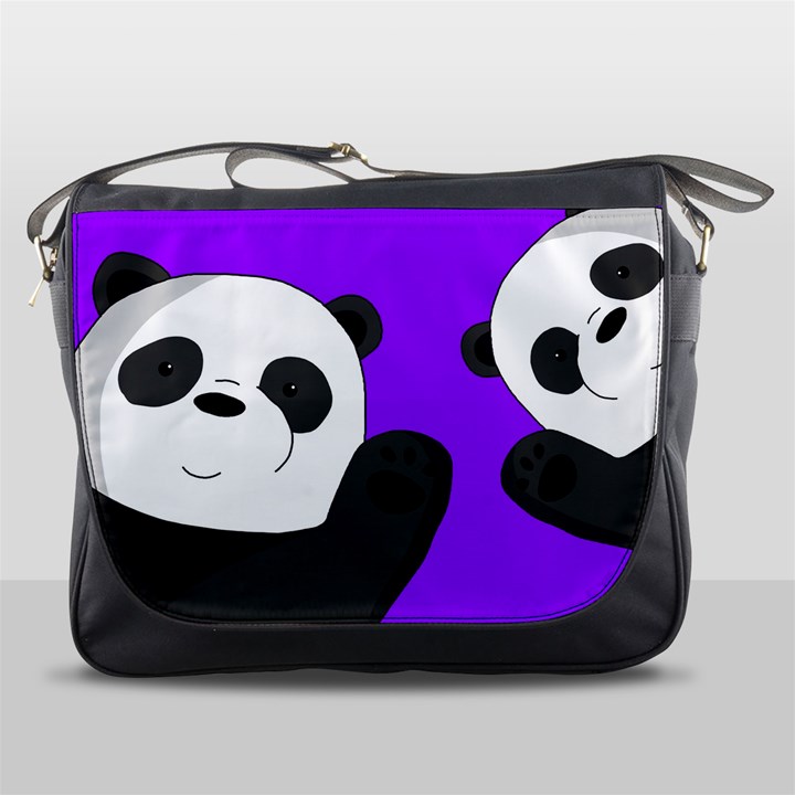 Cute pandas Messenger Bags