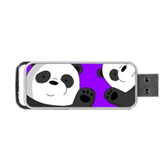 Cute Pandas Portable Usb Flash (one Side) by Valentinaart