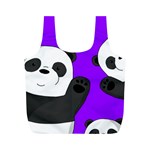 Cute pandas Full Print Recycle Bags (M)  Front