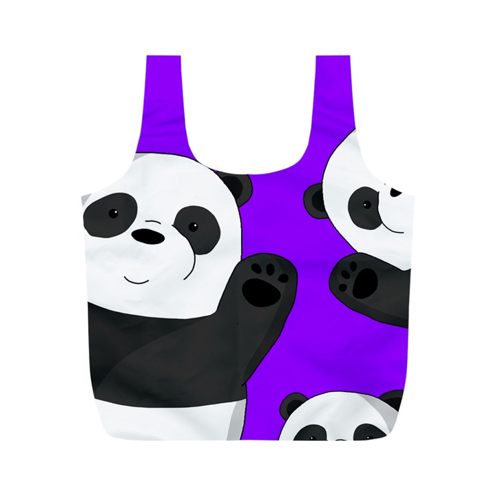 Cute pandas Full Print Recycle Bags (M) 