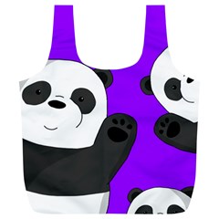 Cute Pandas Full Print Recycle Bags (l)  by Valentinaart