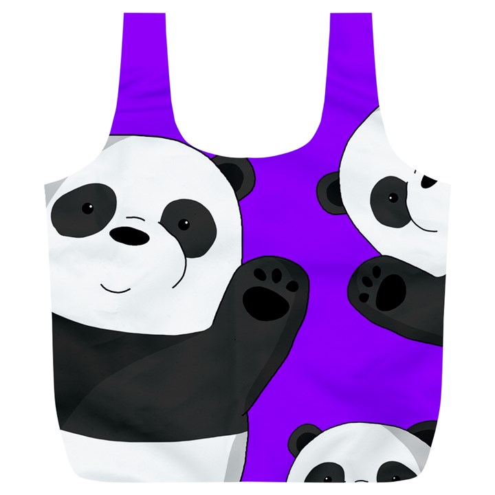 Cute pandas Full Print Recycle Bags (L) 