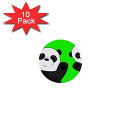 Cute Pandas 1  Mini Buttons (10 Pack)  by Valentinaart