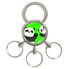 Cute Pandas 3-ring Key Chains by Valentinaart