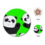 Cute pandas Playing Cards (Round)  Front