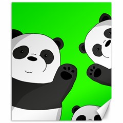 Cute Pandas Canvas 8  X 10  by Valentinaart