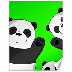 Cute Pandas Canvas 12  X 16   by Valentinaart