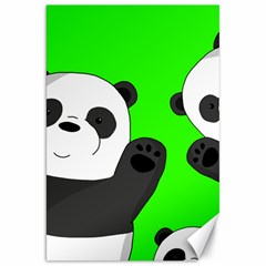 Cute Pandas Canvas 20  X 30   by Valentinaart