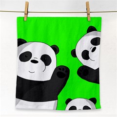 Cute Pandas Face Towel by Valentinaart