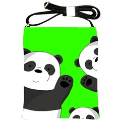 Cute Pandas Shoulder Sling Bags by Valentinaart