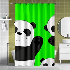 Cute Pandas Shower Curtain 48  X 72  (small)  by Valentinaart