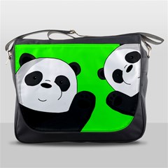 Cute Pandas Messenger Bags by Valentinaart