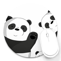 Cute Pandas Round Mousepads by Valentinaart