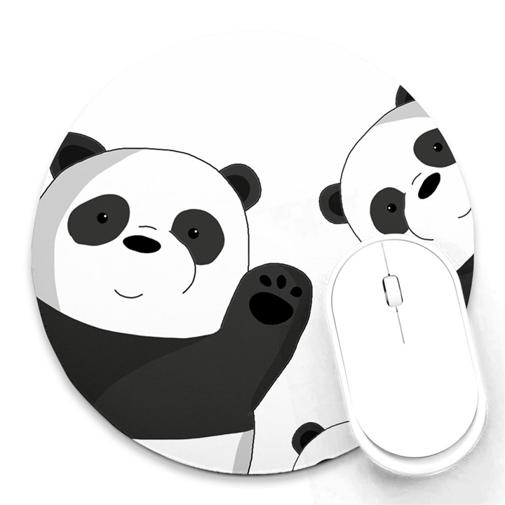 Cute pandas Round Mousepads